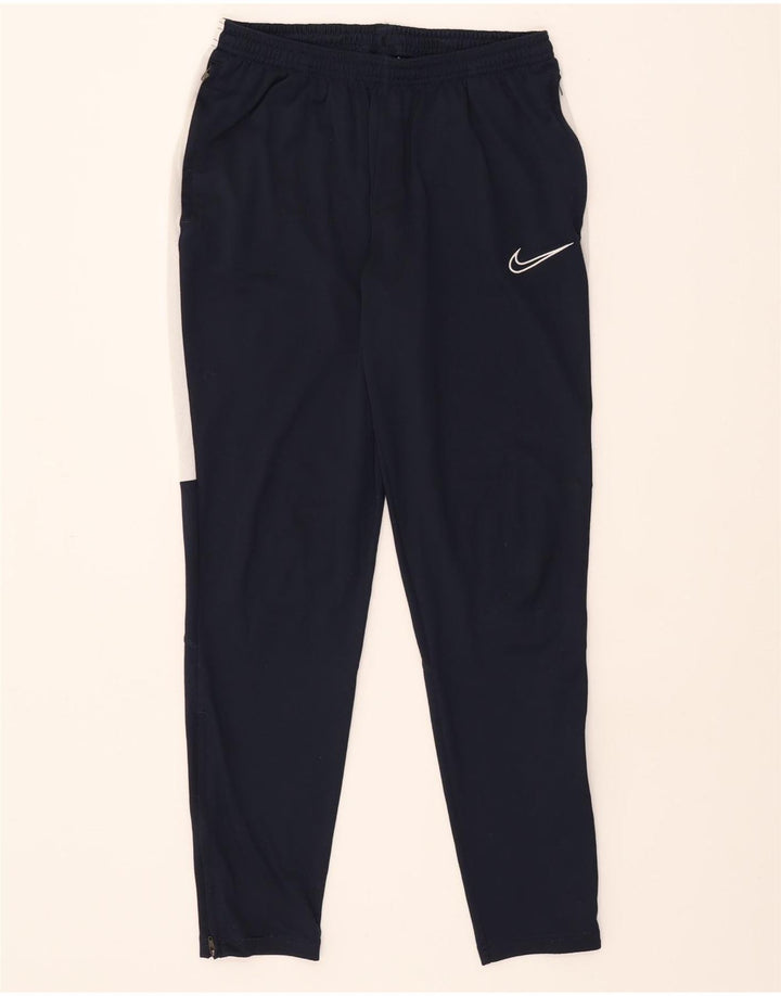 NIKE Mens Dri Fit Tracksuit Trousers Medium  Navy Blue Colourblock Vintage Nike and Second-Hand Nike from Messina Hembry 