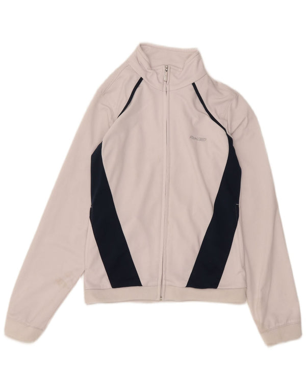 Reebok Womens Tracksuit Top Jacket UK 12 Medium White Colourblock Polyester