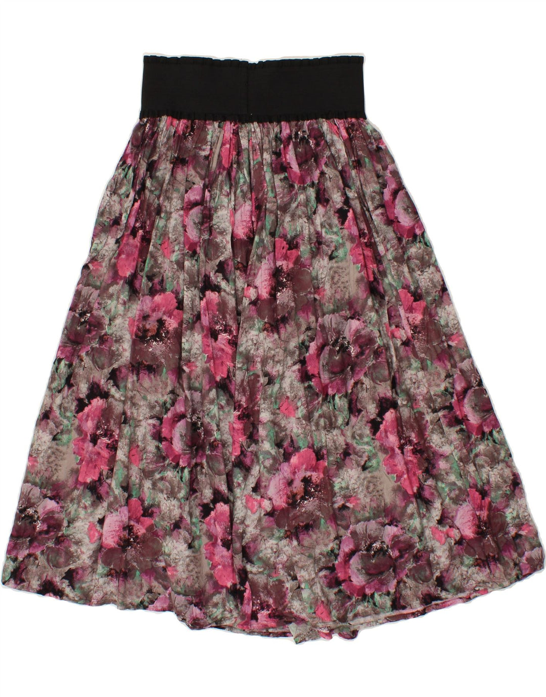 VINTAGE Womens Flared Skirt W28 Medium  Multicoloured Floral Vintage Vintage and Second-Hand Vintage from Messina Hembry 