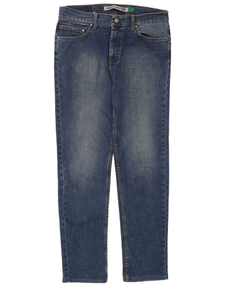 Carrera Womens 700 Regular Straight Jeans W34 L32 Blue Cotton