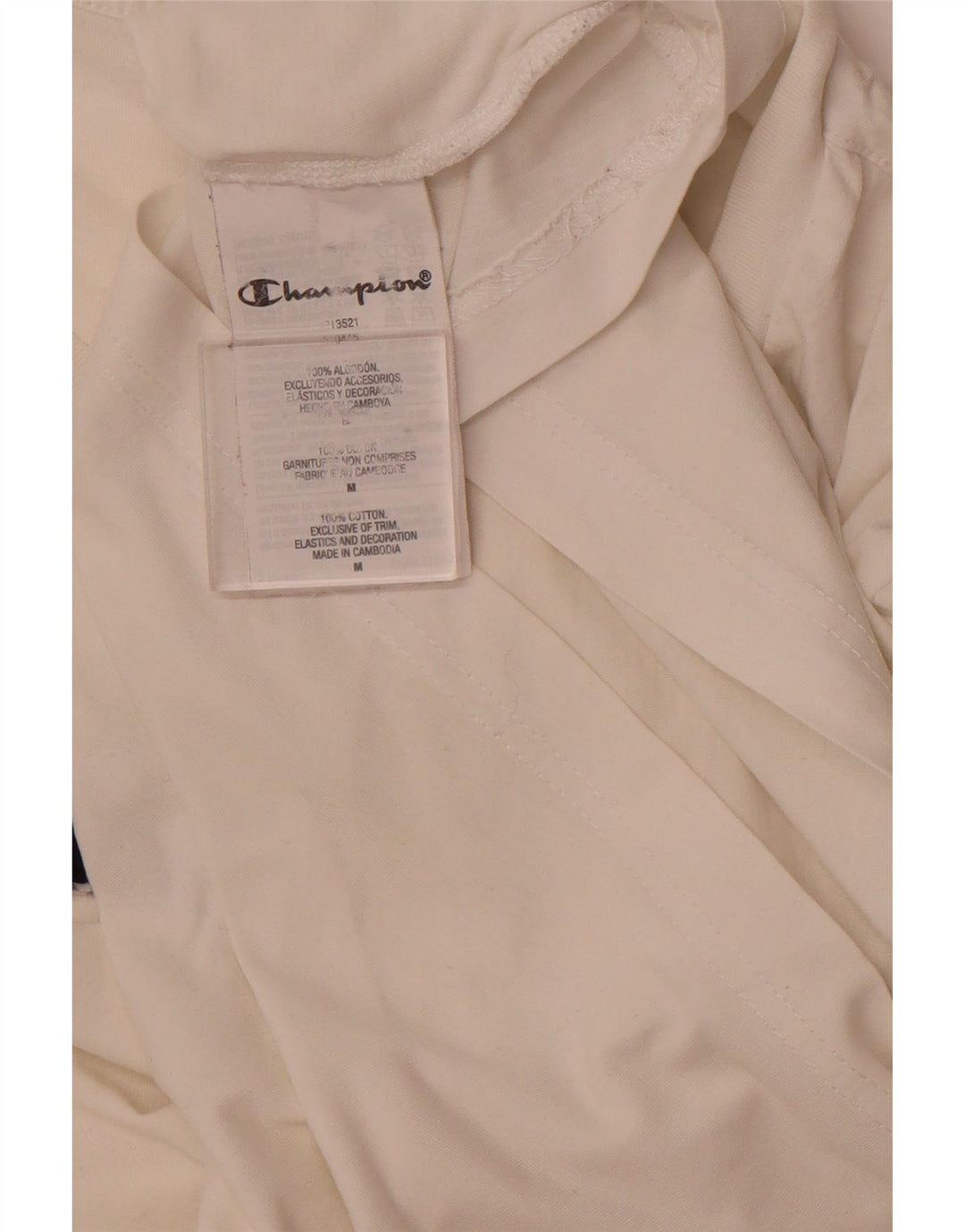 CHAMPION Mens Graphic T-Shirt Top Medium White Cotton