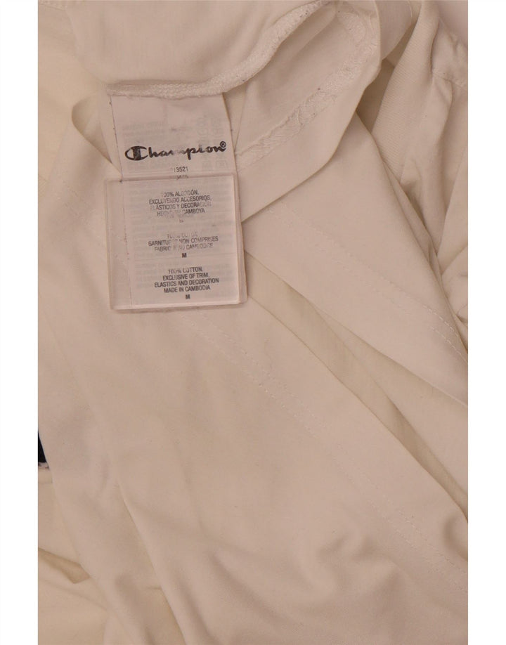 CHAMPION Mens Graphic T-Shirt Top Medium White Cotton