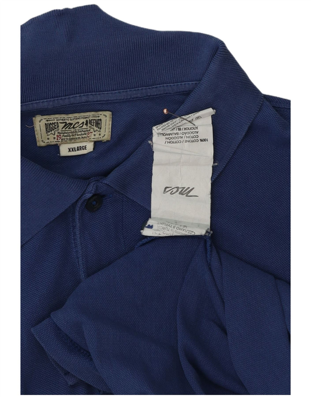 Marlboro Classics Mens Polo Shirt 2XL Blue Cotton