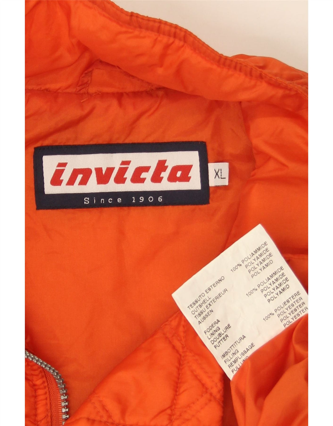 INVICTA Mens Quilted Gilet UK 42 XL Orange Polyamide
