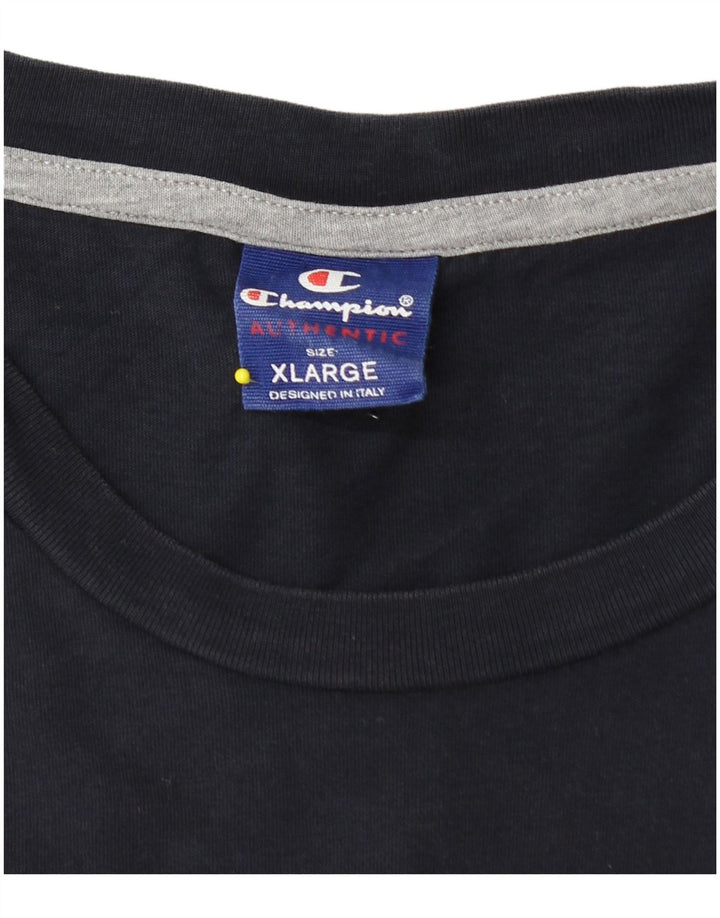 Champion Mens T-Shirt Top XL Navy Blue