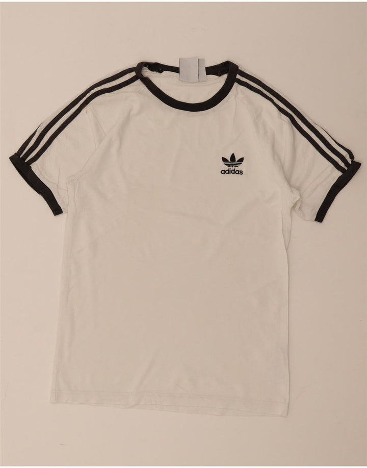 Adidas Mens T-Shirt Top Small White Cotton