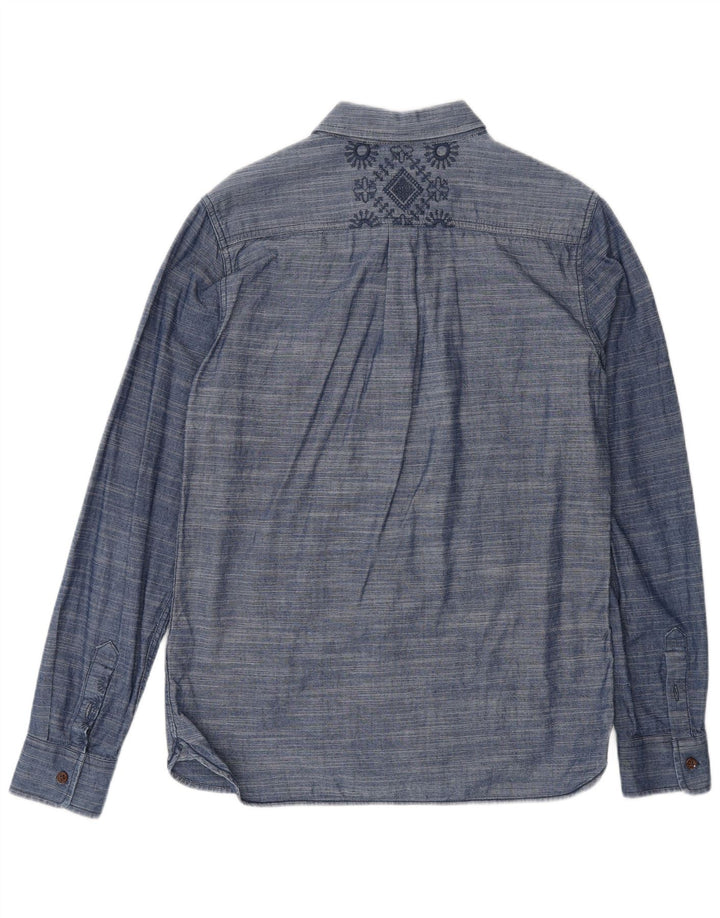 VANS Mens Shirt Small Blue Pinstripe Cotton