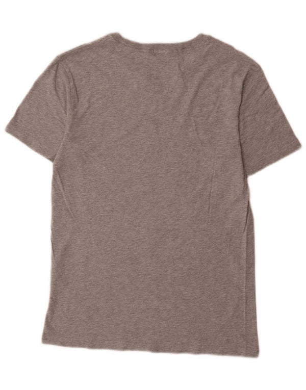 Paul Smith Womens Graphic T-Shirt Top UK 12 Medium Grey Flecked Cotton