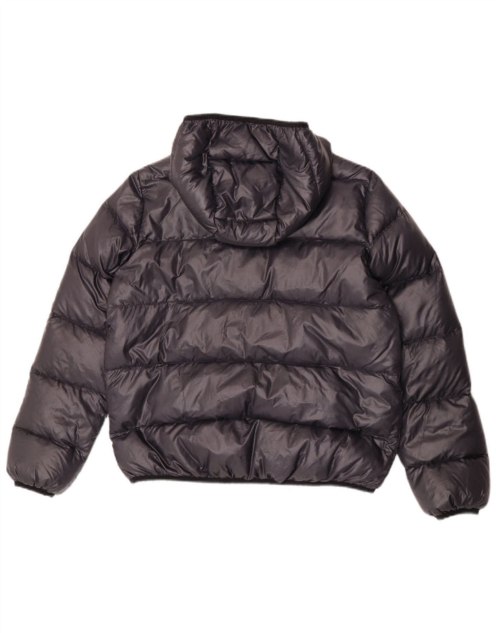 Seventy Womens Hooded Padded Jacket IT 44 Medium Black Polyamide