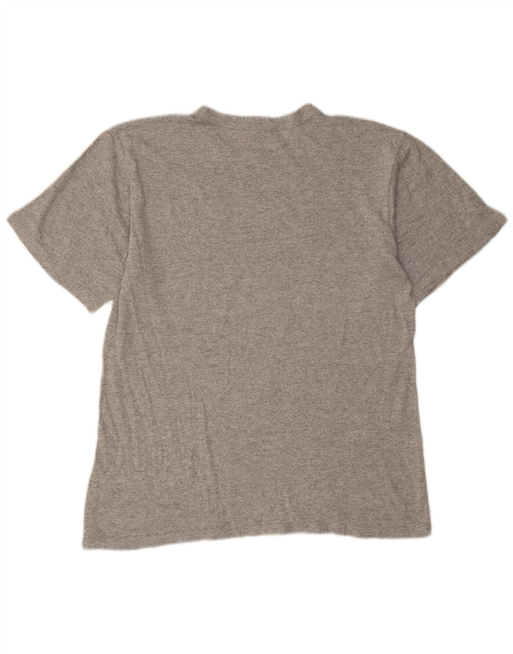 Champion Mens Graphic T-Shirt Top Large Grey Flecked