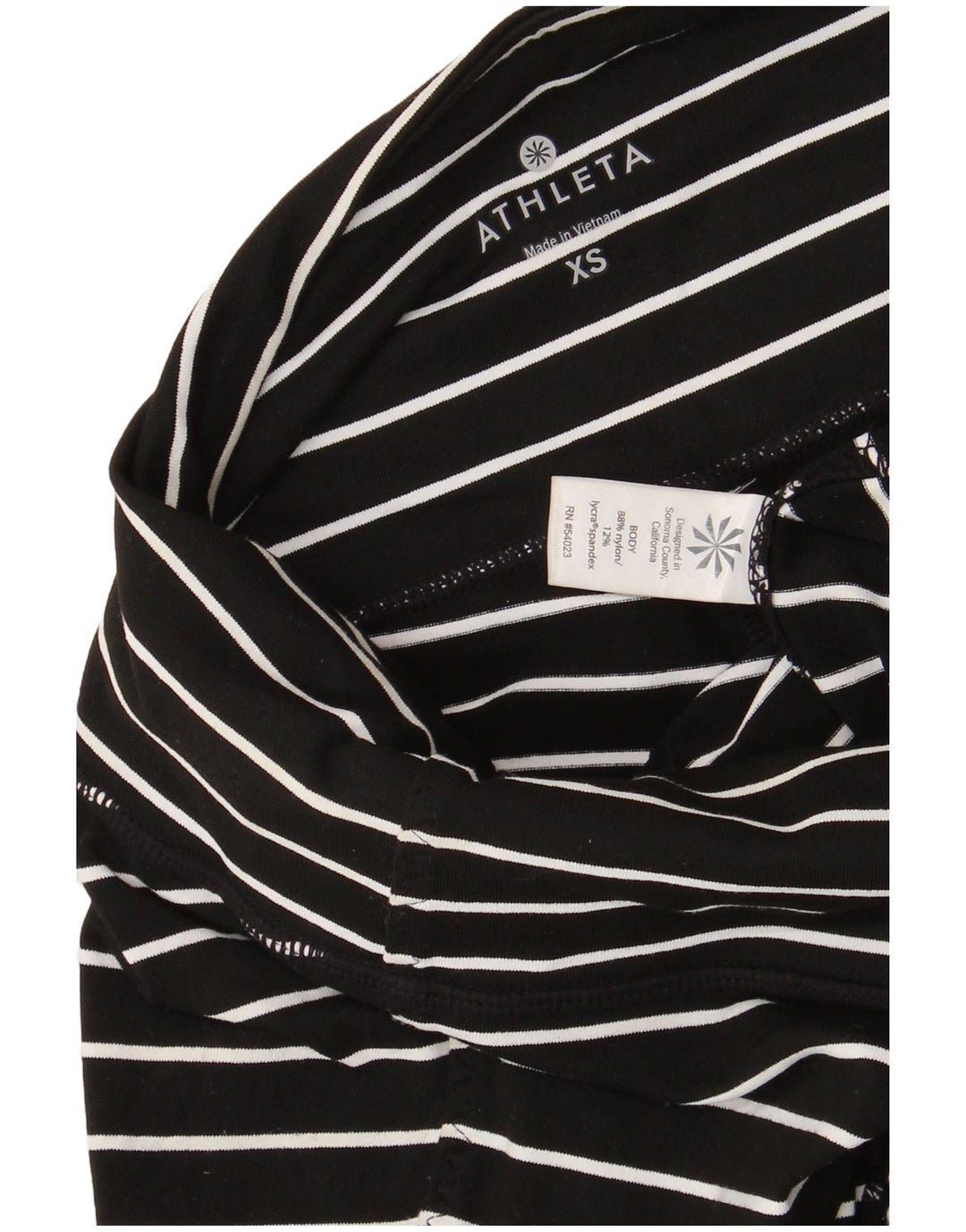 ATHLETA Womens Leggings UK 6 XS  Black Striped Nylon