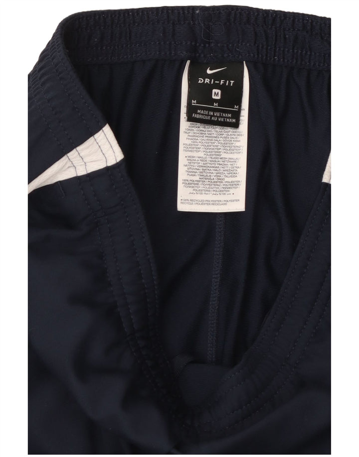 NIKE Mens Dri Fit Tracksuit Trousers Medium  Navy Blue Colourblock
