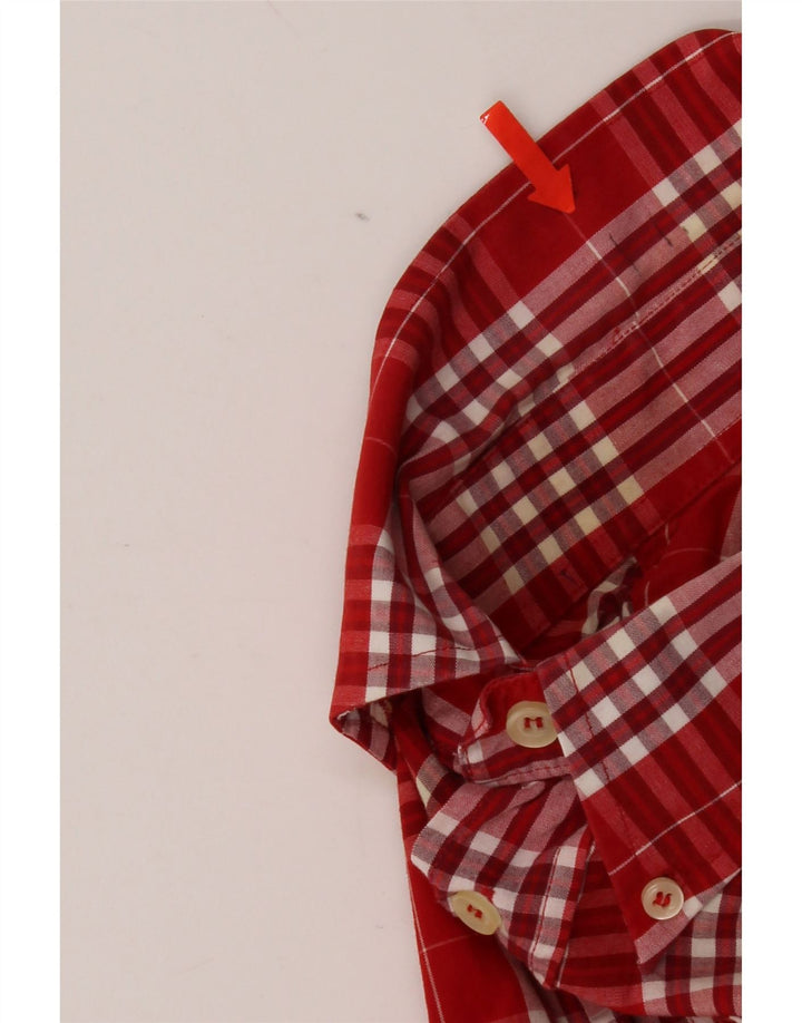 Wampum Mens Shirt Large Red Check Cotton