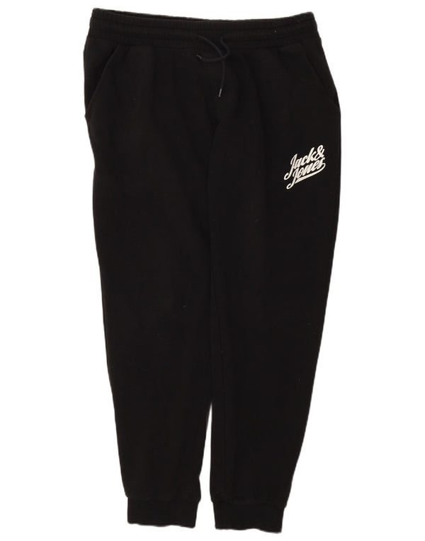 Jack & Jones Mens Graphic Tracksuit Trousers Joggers Large Black Cotton