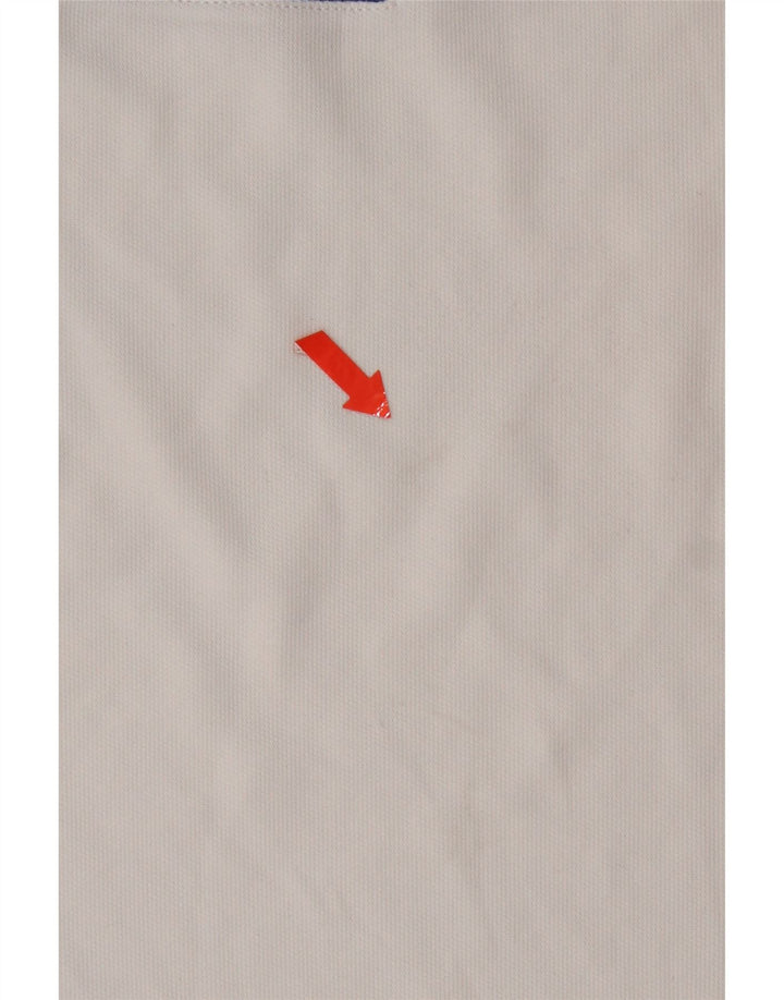 Lacoste Mens Polo Shirt Size 3 Small White Colourblock Polyester