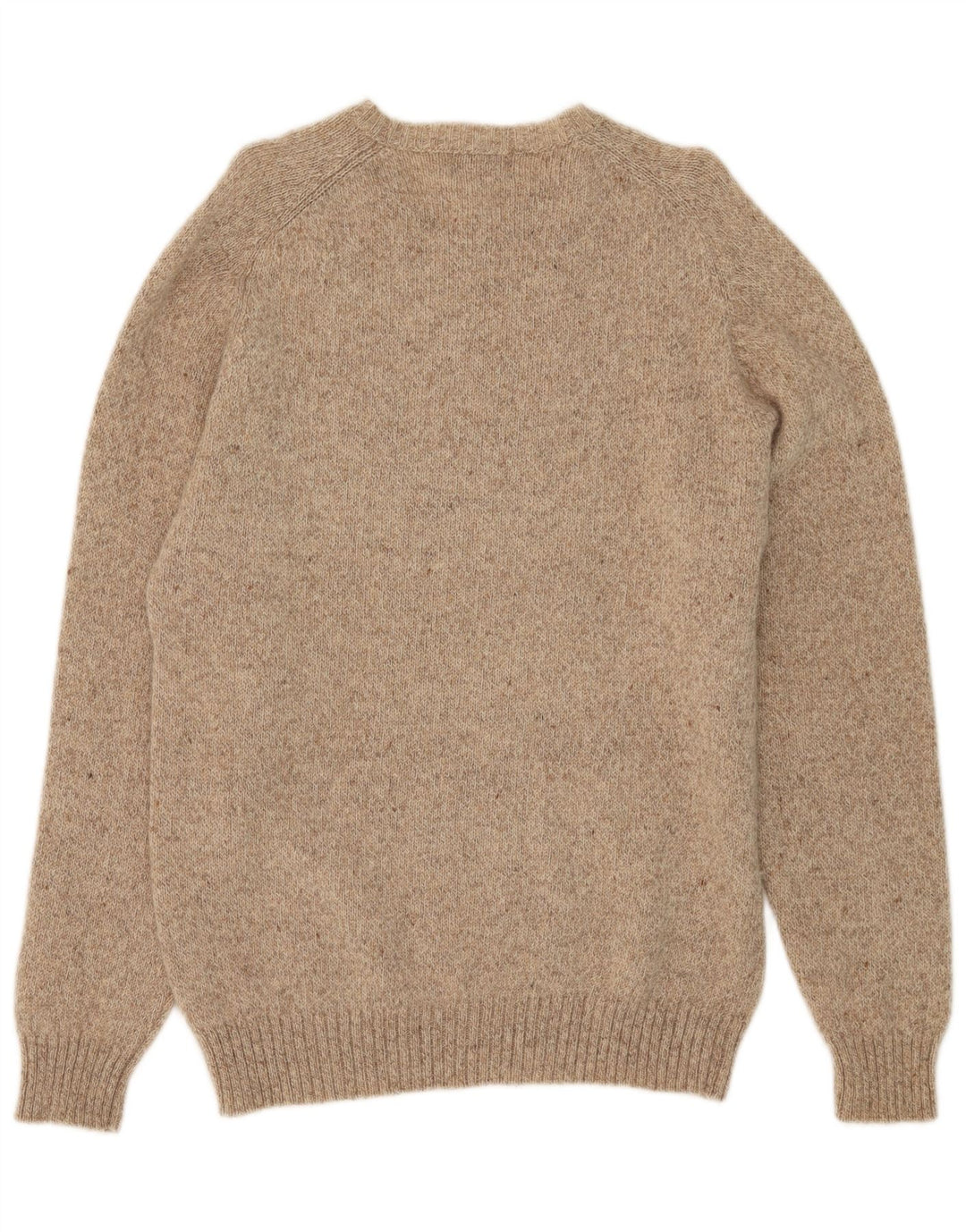 Kappa Mens V-Neck Jumper Sweater Large Beige Flecked Wool