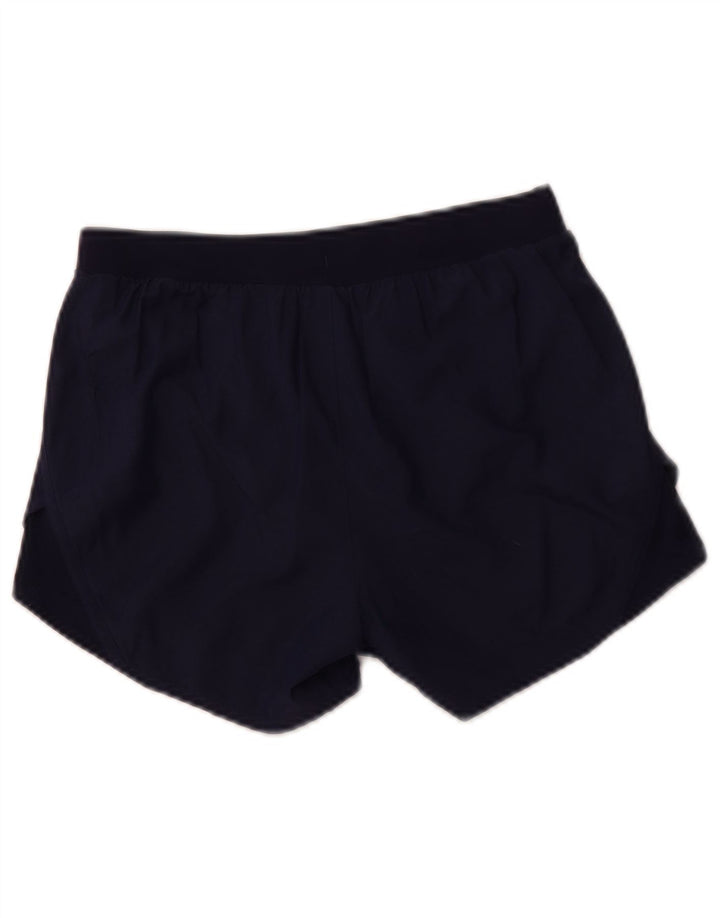 UNDER ARMOUR Womens Heat Gear Sport Shorts UK 4 XS  Navy Blue Polyester