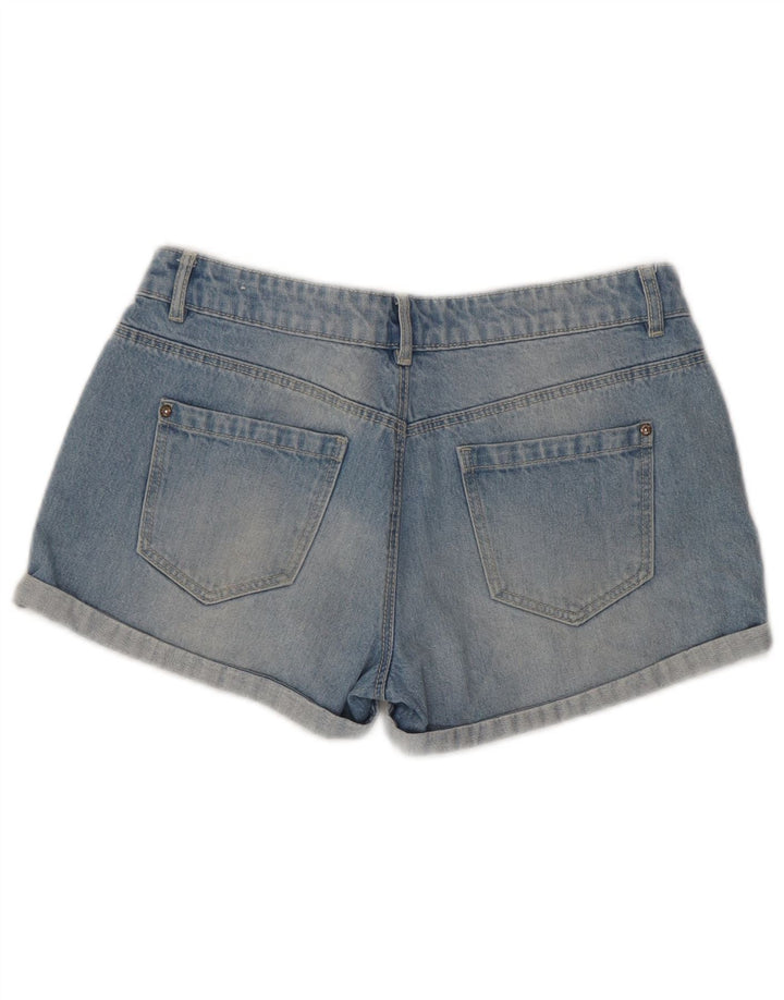 Pimkie Womens Denim Shorts IT 40 Small W30 Blue Cotton