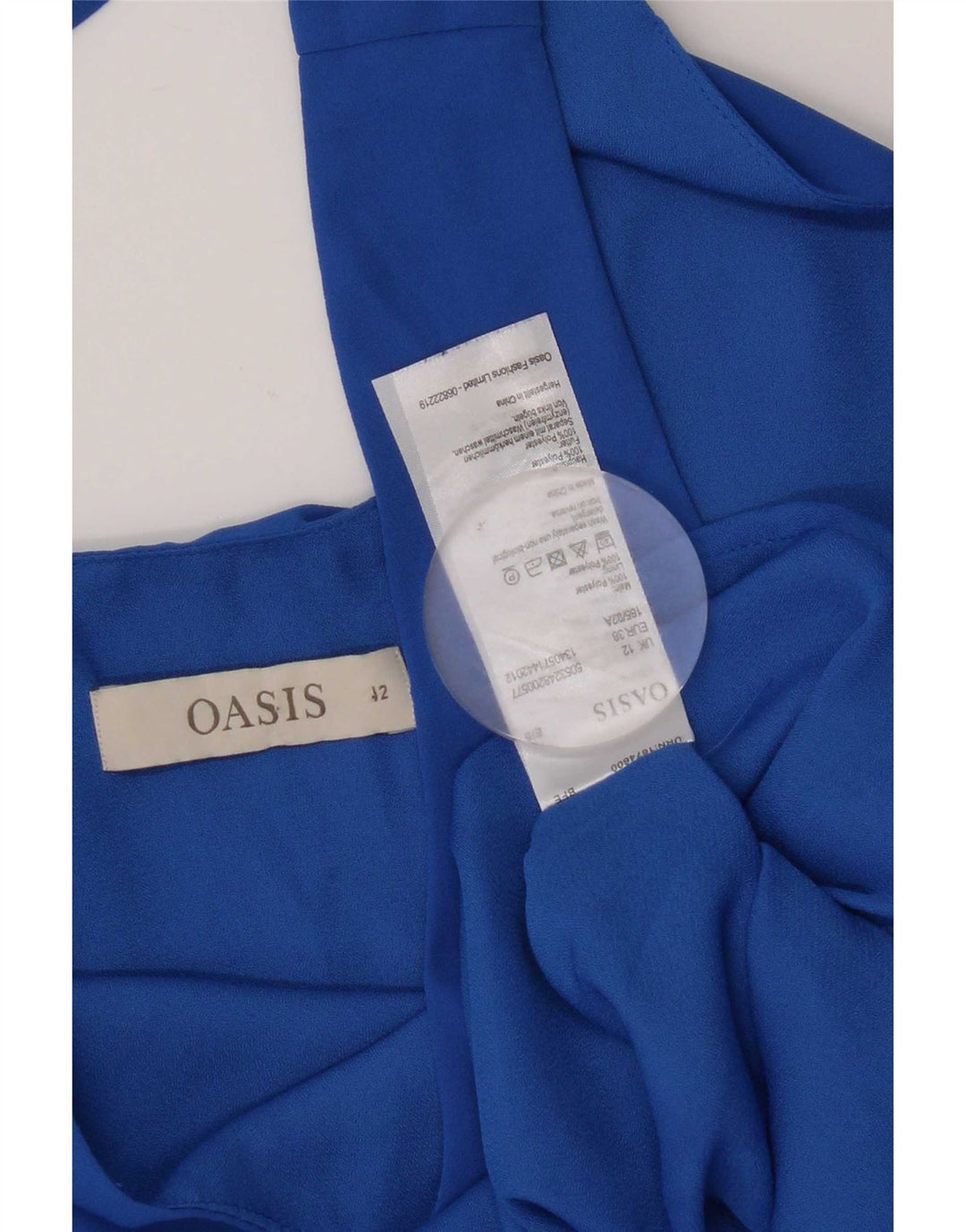 Oasis Womens Vest Top UK 12 Medium Blue Polyester