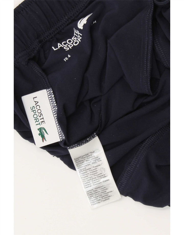 Lacoste Mens Graphic Sport Shorts Size 4 Medium Navy Blue Polyester