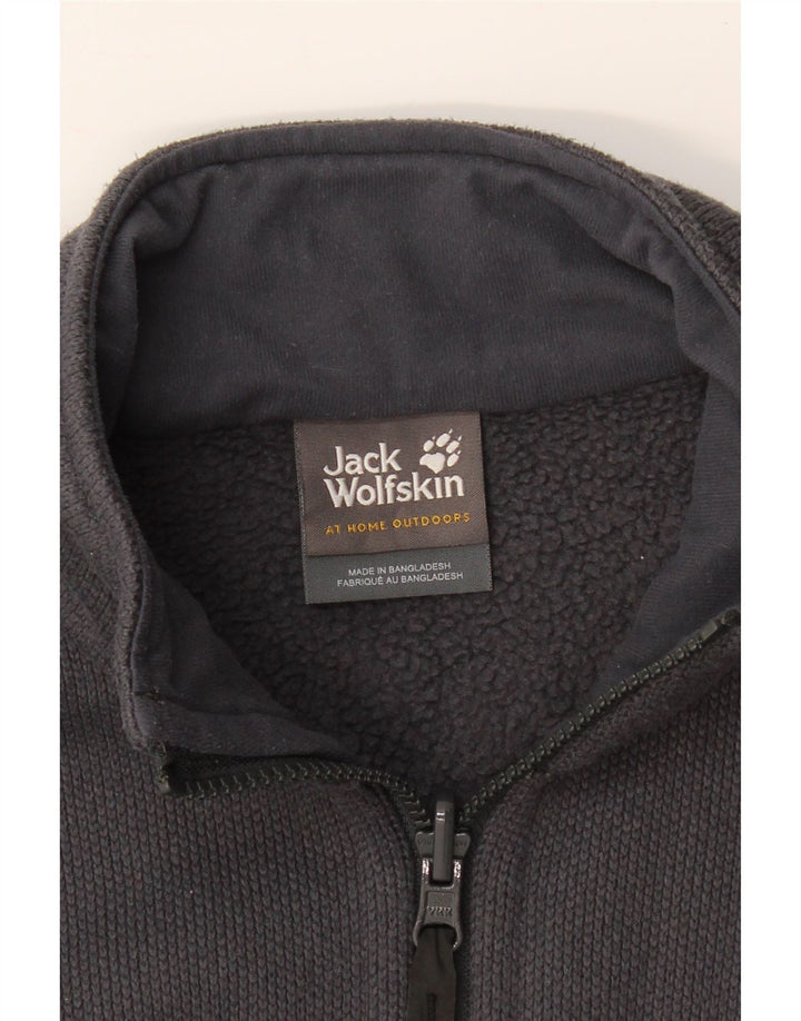 JACK WOLFSKIN Womens Tracksuit Top Jacket UK 6 XS Grey Polyester Vintage Jack Wolfskin and Second-Hand Jack Wolfskin from Messina Hembry 