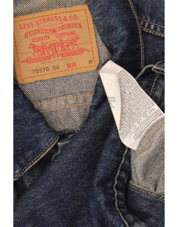 Levi's Mens Denim Jacket UK 38 Medium Navy Blue Cotton