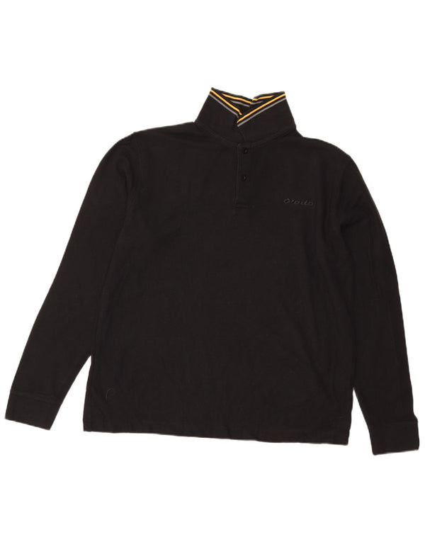 Lotto Mens Long Sleeve Polo Shirt Large Black