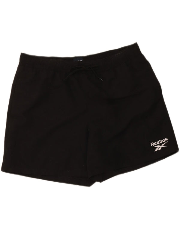 Reebok Womens Sport Shorts UK 16 Large Black Polyester