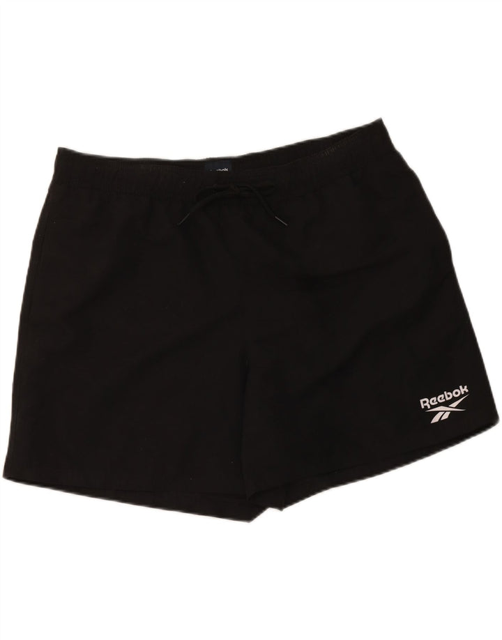 Reebok Womens Sport Shorts UK 16 Large Black Polyester
