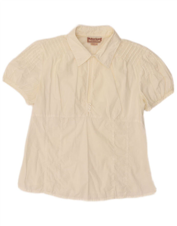 Marlboro Classics Womens Blouse Top EU 44 XL White Cotton