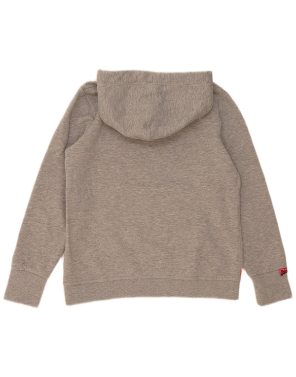 Superdry Womens Graphic Hoodie Jumper UK 18 XL Grey Cotton