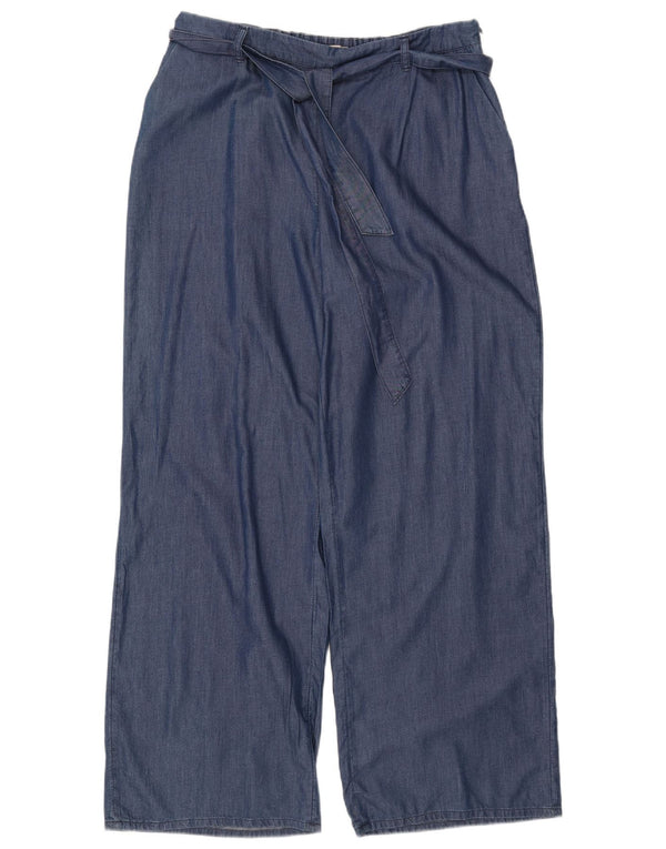 Phase Eight Womens High Waist Loose Fit Trousers UK 16 Large W36 L31 Blue