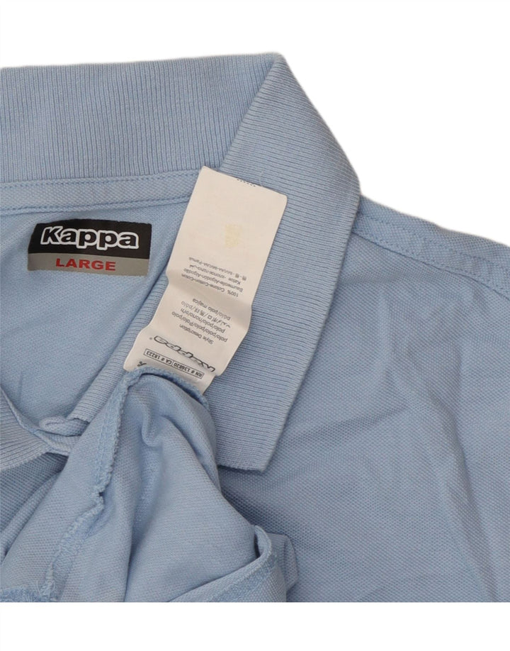 Kappa Womens Polo Shirt UK 14 Large Blue Cotton