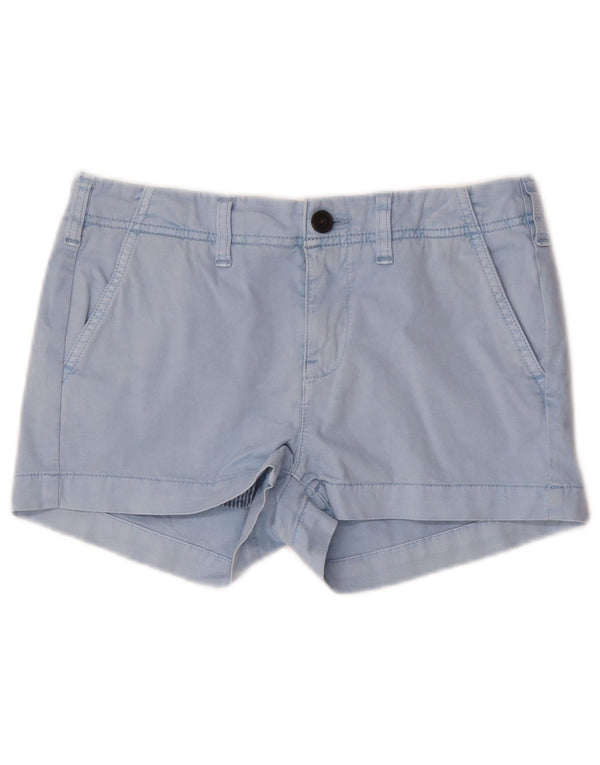 Superdry Womens Hot Pants UK 8 Small W28 Blue Cotton