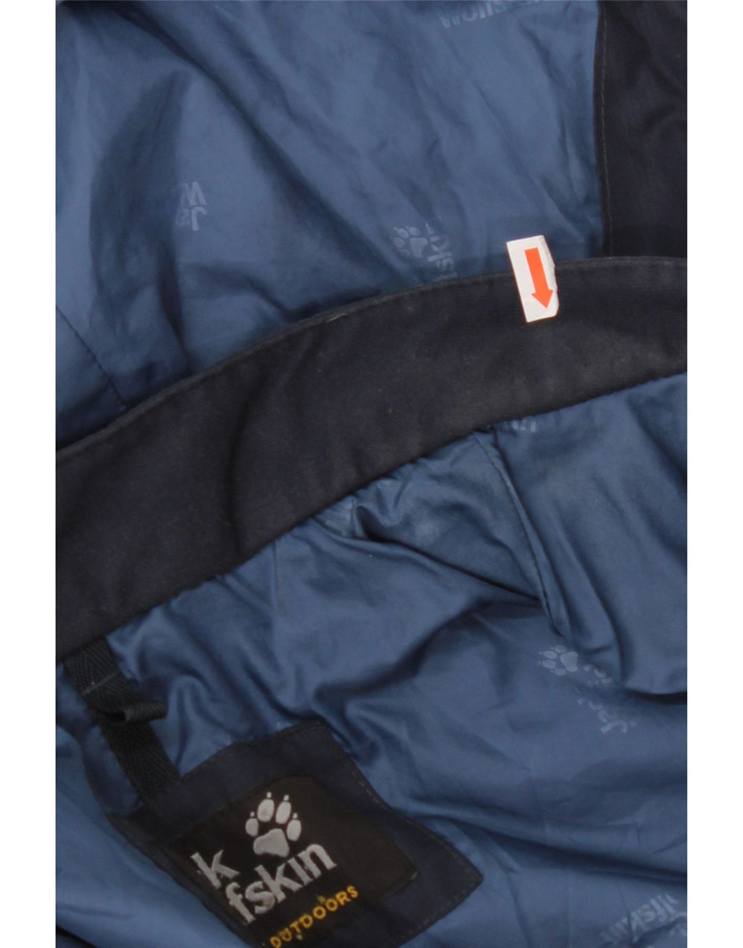 JACK WOLFSKIN Womens Hooded Padded Coat UK 6 XS Navy Blue Polyester