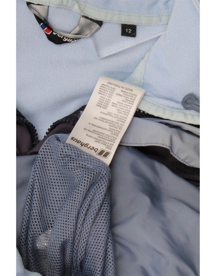 BERGHAUS Womens Hooded Windbreaker Jacket UK 12 Medium Purple Nylon