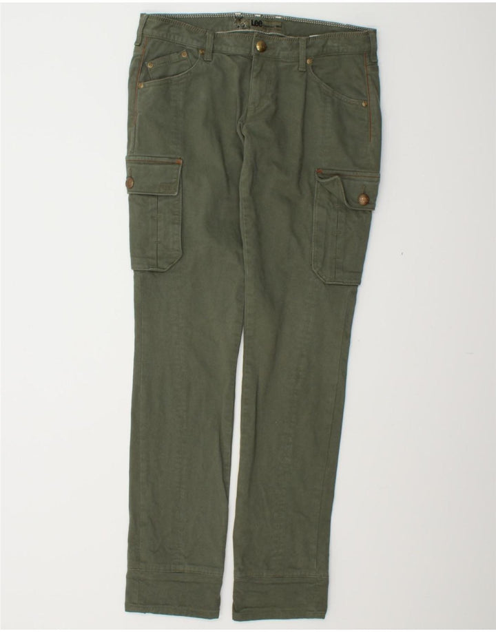 LEE Womens Slim Cargo Trousers W29 L33 Khaki Cotton Vintage Lee and Second-Hand Lee from Messina Hembry 