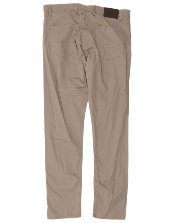 Massimo Dutti Mens Casual Trousers EU 44 Large W34 L30 Grey Geometric