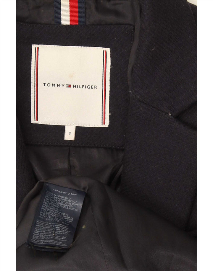 Tommy Hilfiger Womens Overcoat US 8 Medium Navy Blue Wool
