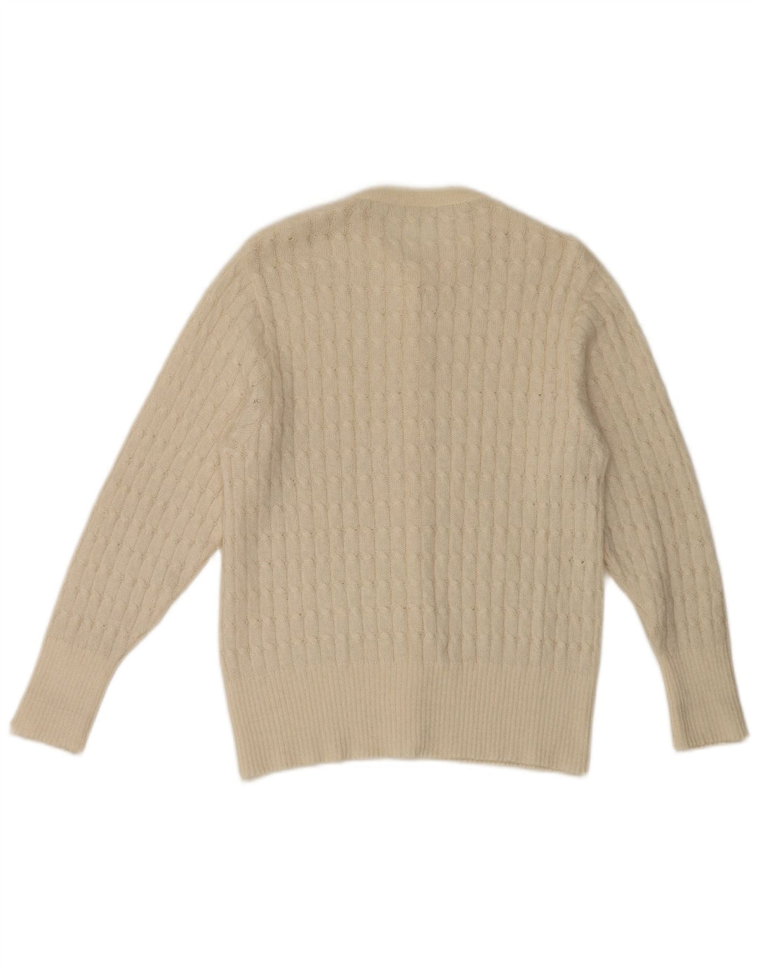 Vintage Womens Cardigan Sweater UK 10 Small White
