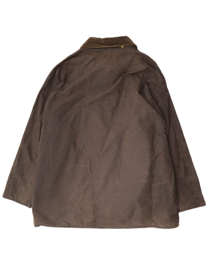 Barbour Mens Beaufort Loose Fit Waxed Cotton Jacket EU 50 Medium Khaki