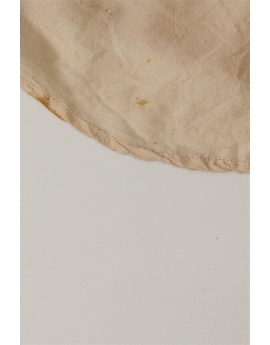 Vintage Mens Short Sleeve Shirt Large Beige Silk