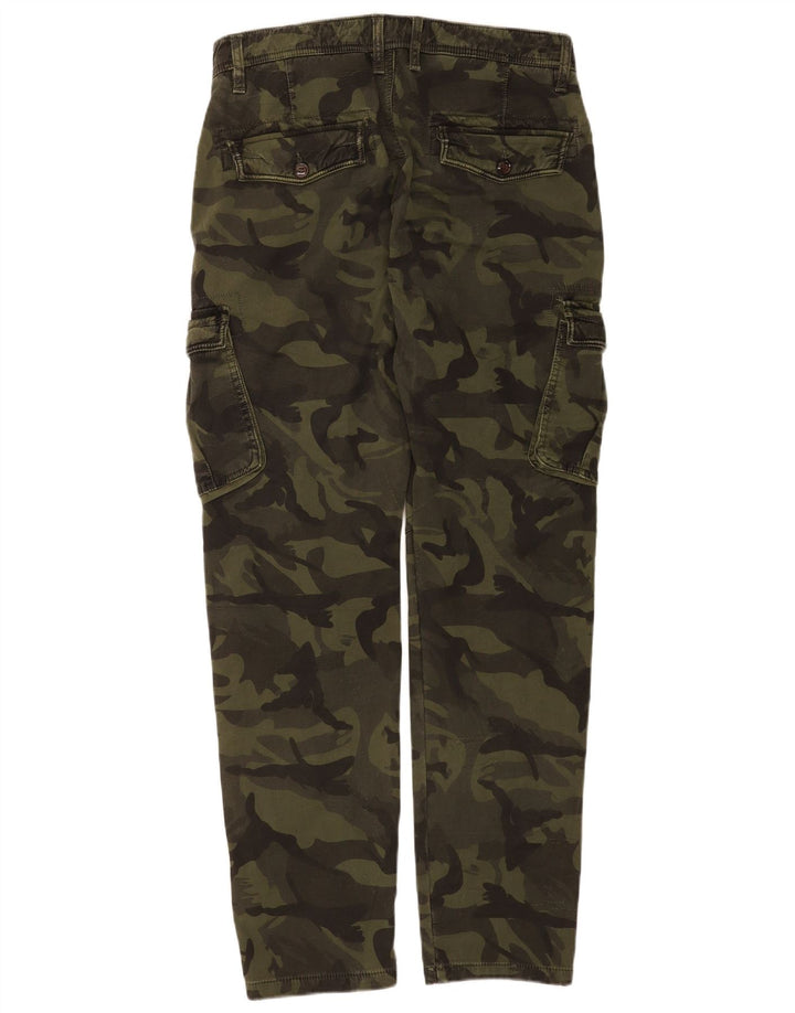 Forex Mens Slim Cargo Trousers  W32 L32 Khaki Camouflage
