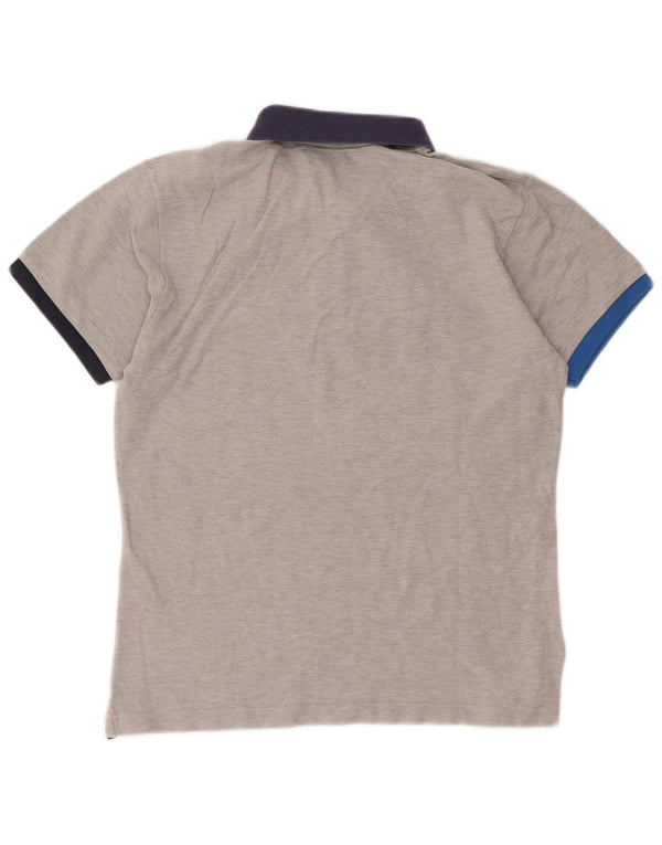North Sails Mens Polo Shirt Large Grey Colourblock Cotton