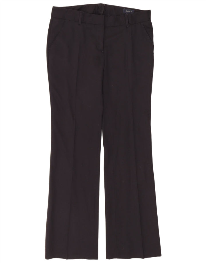Gant Womens Bootcut Suit Trousers UK 12 Medium W34 L33 Black Wool