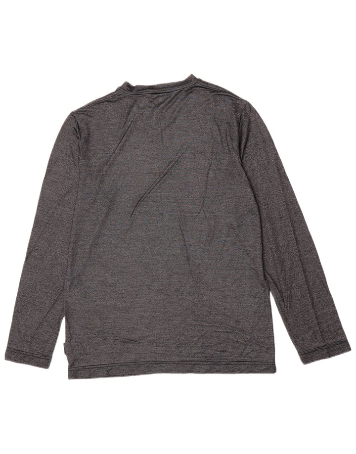 Versace Mens Top Long Sleeve Small Grey Flecked Viscose