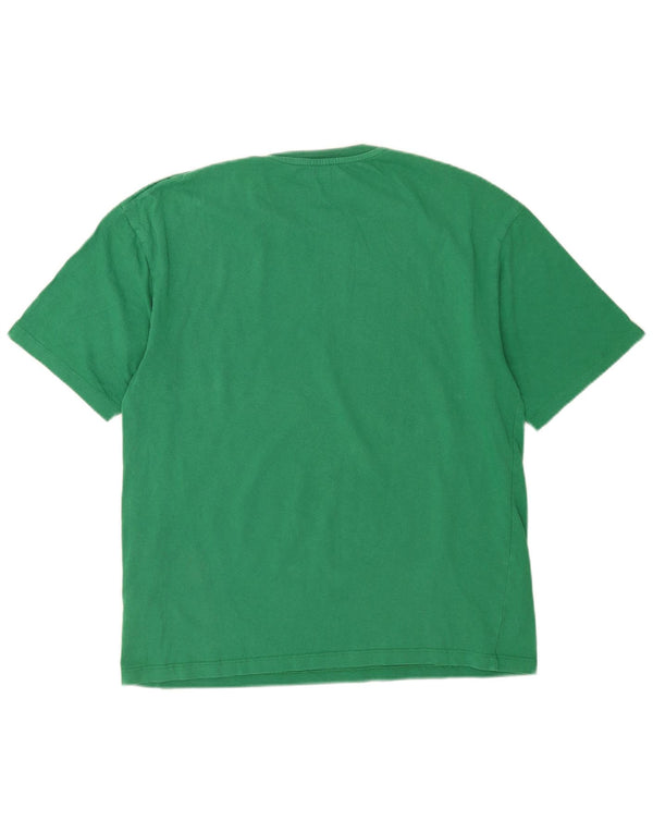 Jack & Jones Mens Graphic T-Shirt Top Small Green Cotton
