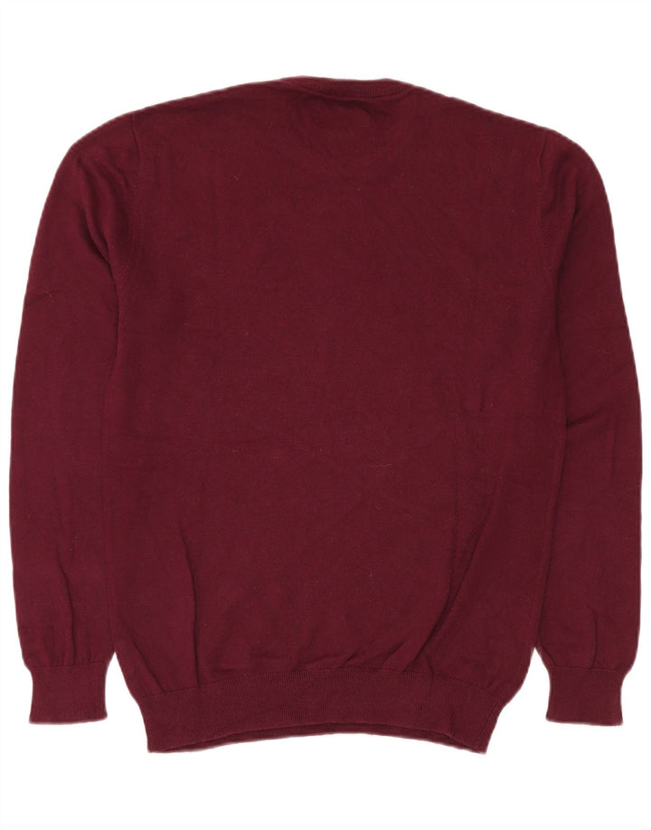 Jack Wills Mens Crew Neck Jumper Sweater Small Maroon Cotton