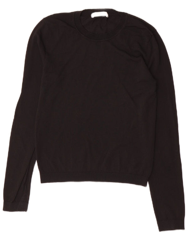 Zara Womens Crew Neck Jumper Sweater UK 10 Small Black