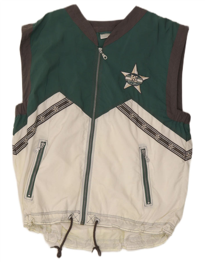 Killtec Mens Gilet UK 40 Large Green Colourblock Polyester